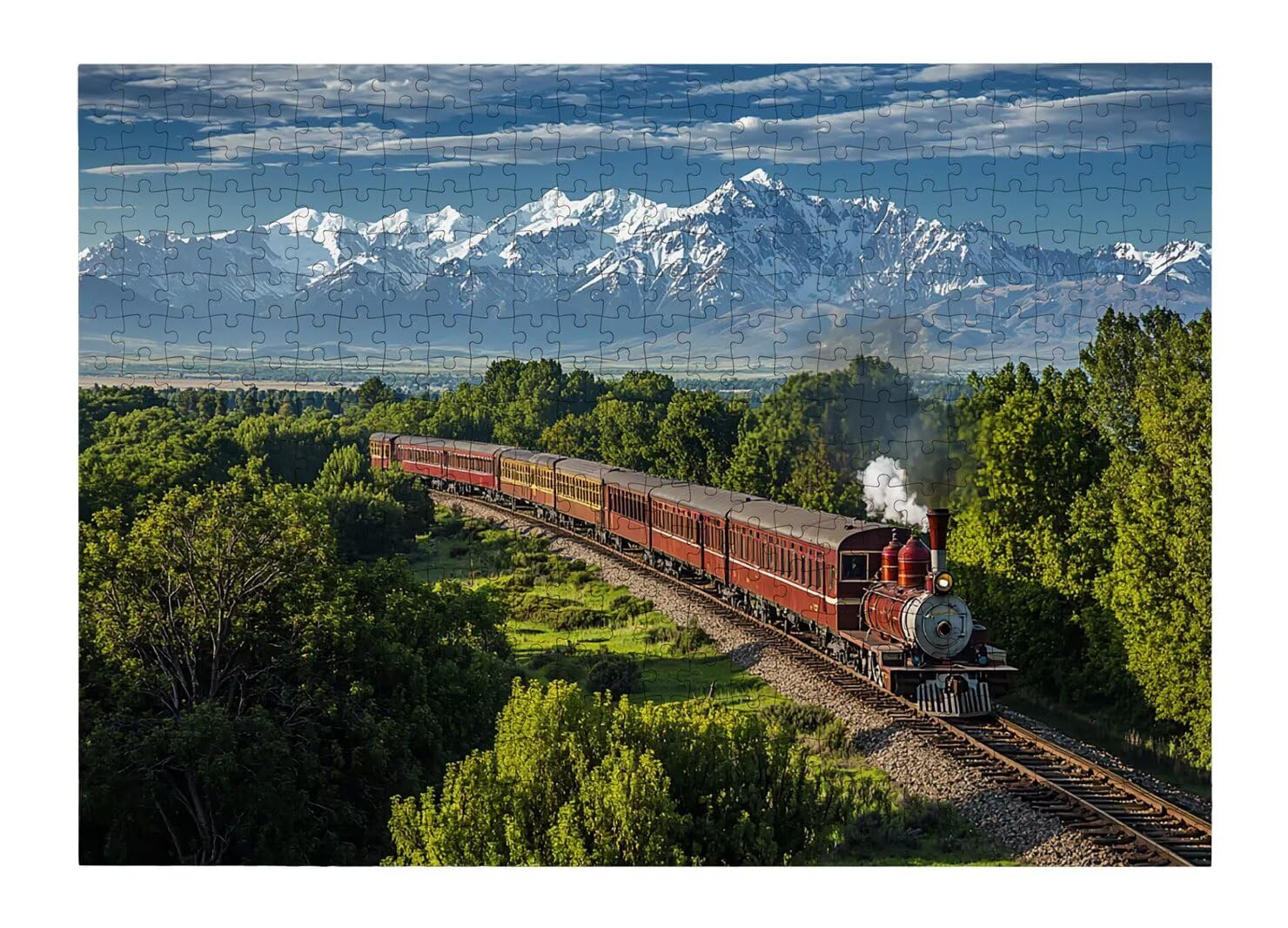 1500 sztuk puzzli dla dorosłych, puzzle kolejowe wymagająca gra -4449