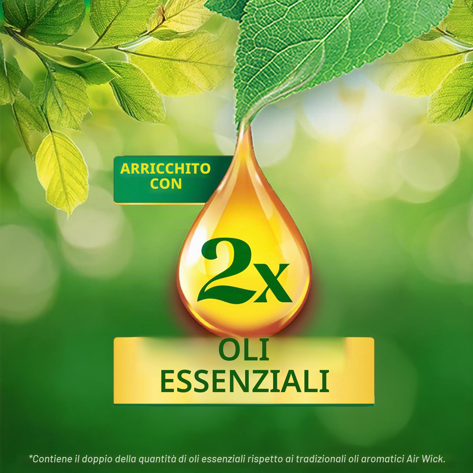 Air Wick Ricarica di olio aromatico – Profumo: cotone e orchidea bianca – Profumo fresco per la casa con oli essenziali, 6 x 20 ml di olio profumato