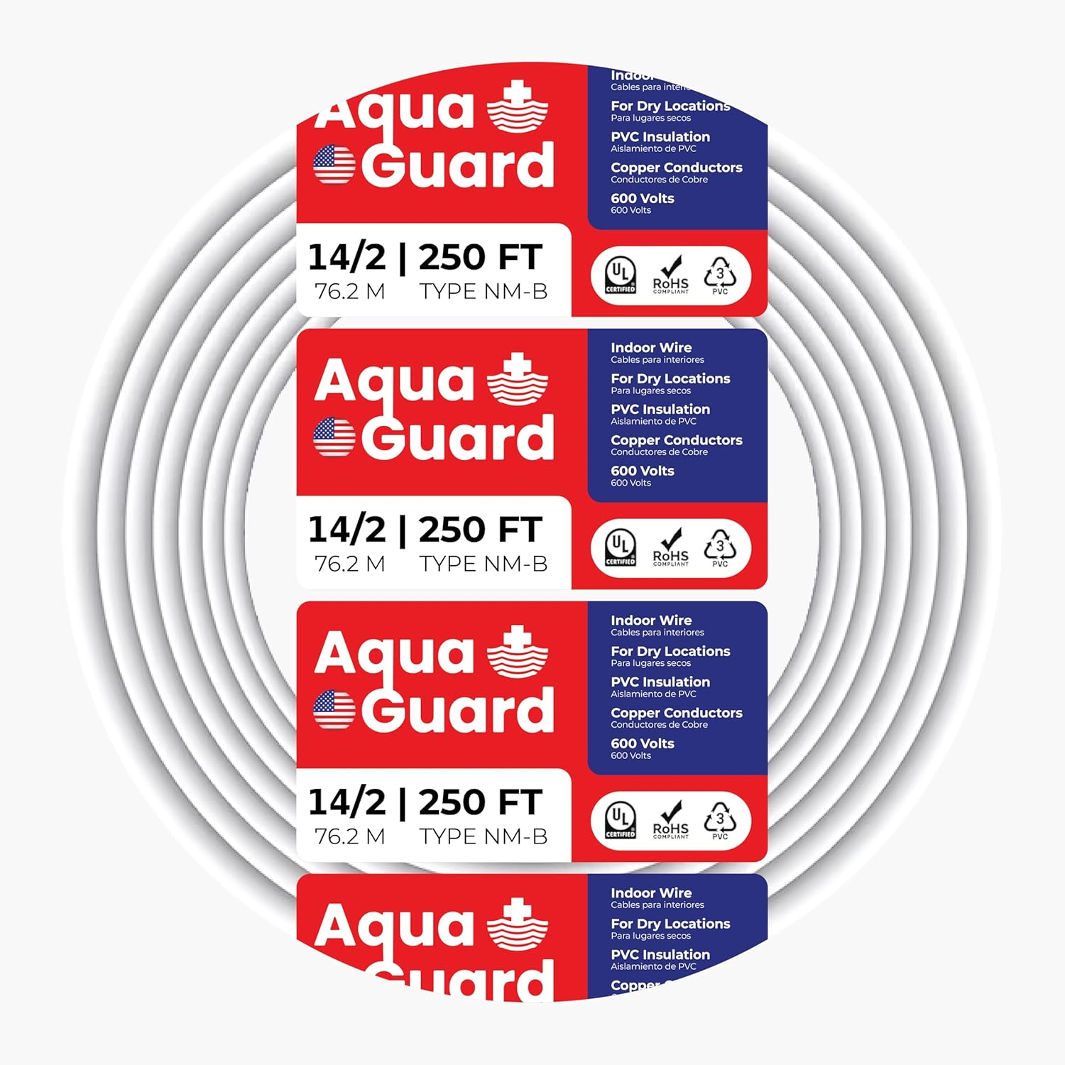 AquaGuard 250 ft. 14/2 NM-B Wire, Copper Electrical Cable