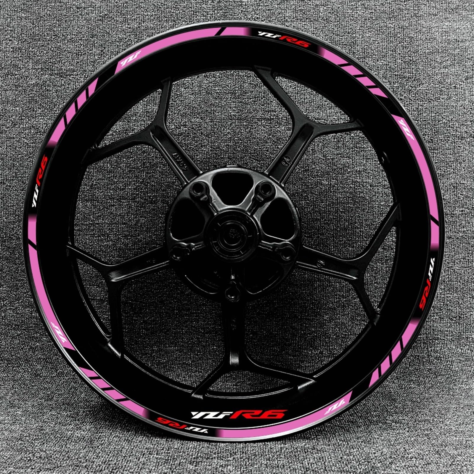Motorcycle Racing Equipment Accessories for Yamaha YZF R6 Wheel Tire Rim Adhesive Reflective Decal Sticker Decorative(Color25)