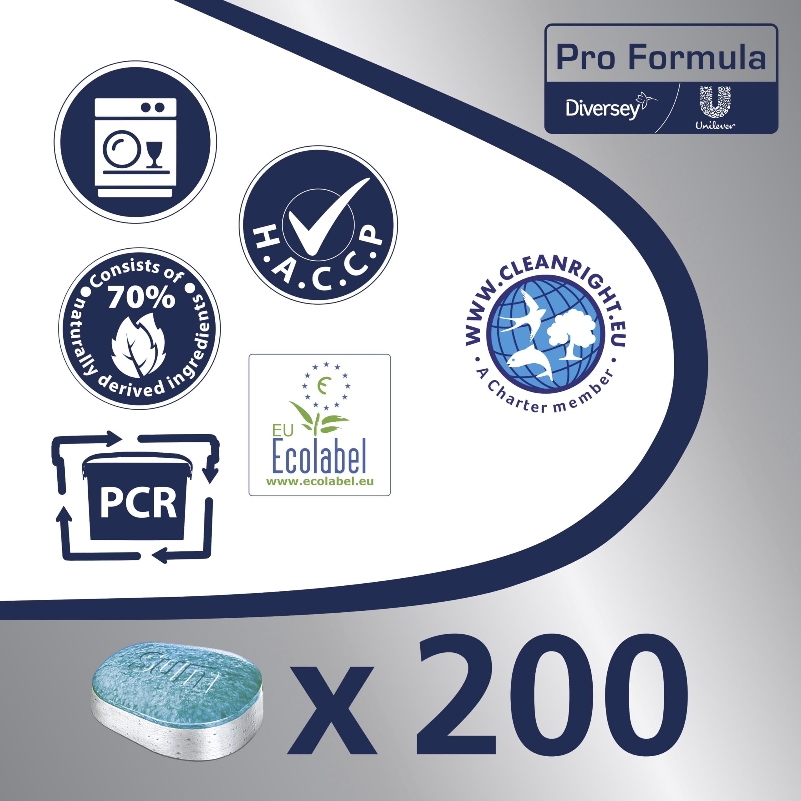 SUN Professionnel - Pastilles tout en un professionnelles pour lave-vaisselle - pack de 200