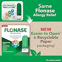 Vista 7 de Flonase Allergy Relief Nasal Spray, 24-Hour Non-Drowsy Multi-Symptom Relief - 72 Sprays plus Bonus Pack of Tissues