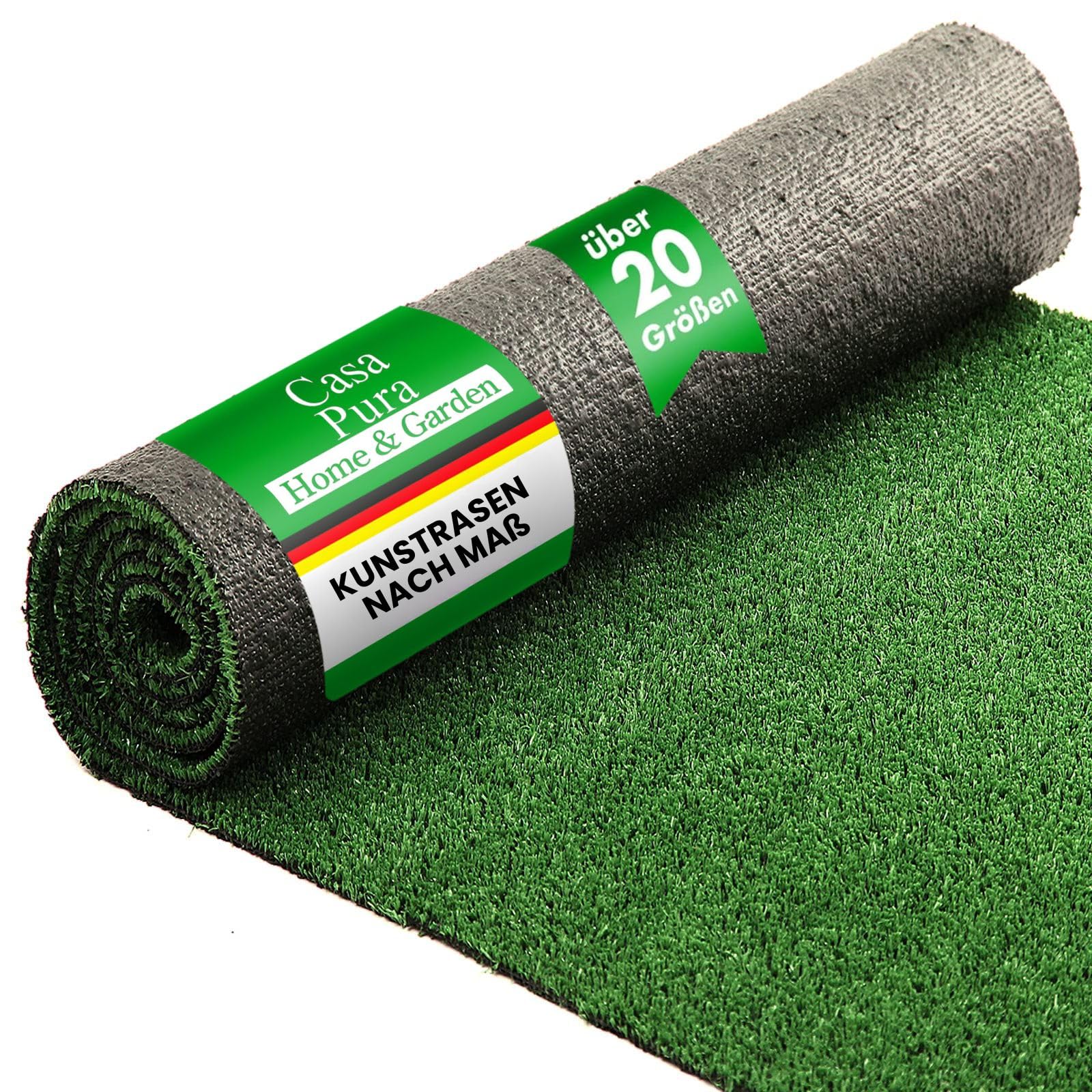 casa pura Prato artificiale per esterni, 2 x 4,5 m = 9 m², per balcone, resistente alle intemperie, colore: verde, 10 mm Spring