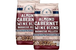 Knotty Wood Premium BBQ Cooking Pellets, Almond Cabernet Blend