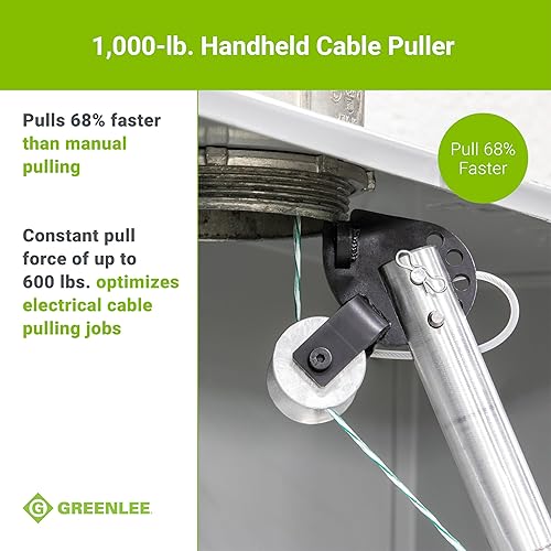 Miniatura 4 de Greenlee G1 Versi-Tugger - Extractor de cable eléctrico de mano, 1,000 libras, 12" - 4"