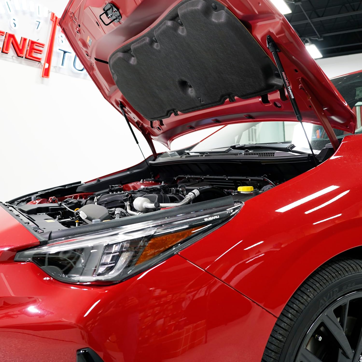 Redline Tuning 21-36016-02 Hood Quicklift Plus System Compatible with Subaru Impreza 2024+ (All Black Components)