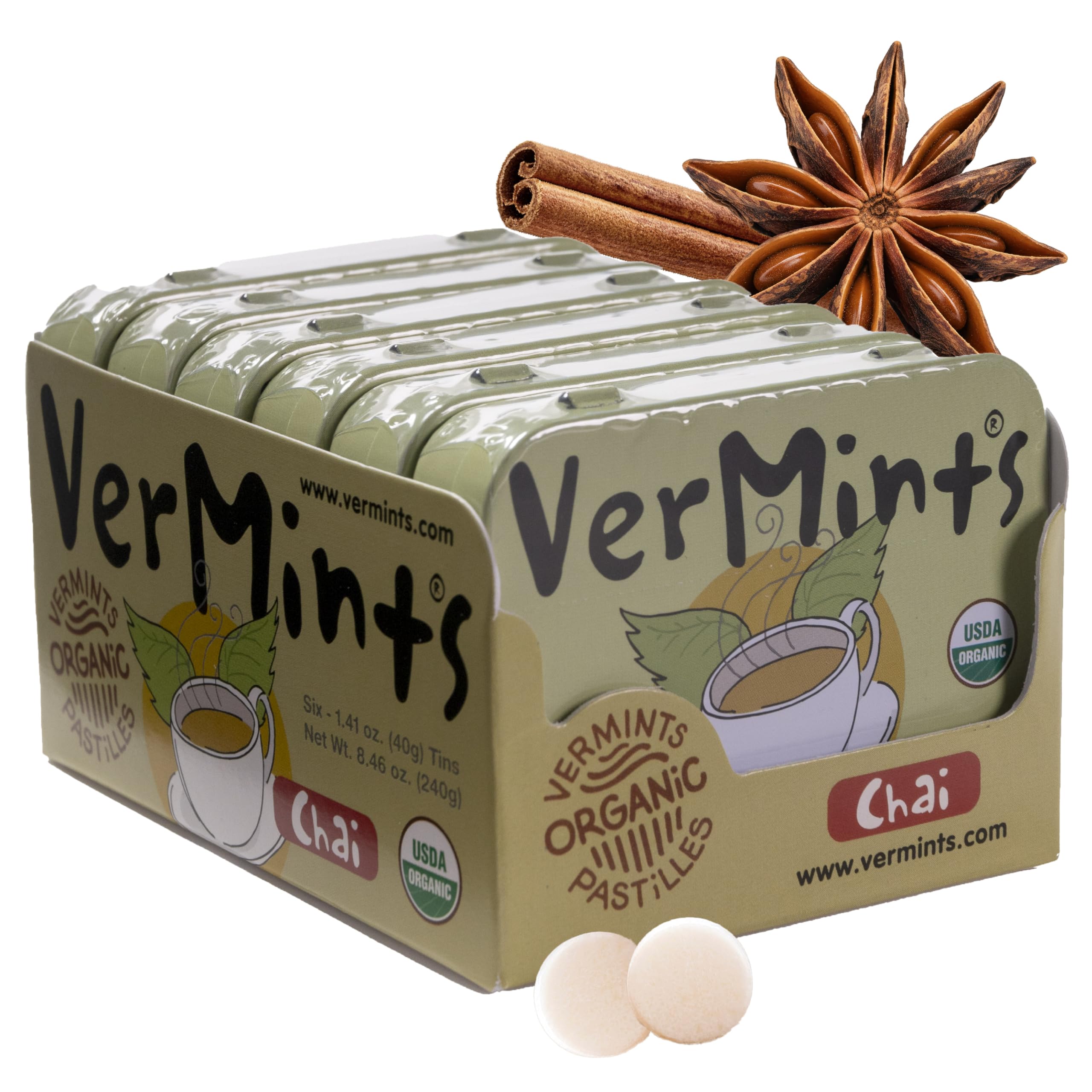 Amazon.com : VerMints Organic Breath Mints - Real, Lasting Chai