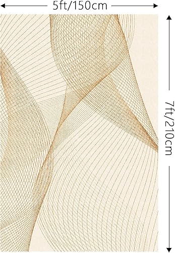 Miniatura 2 de FINOREN Artistic Lines - Alfombras de área para sala de estar, dormitorio, pasillo, comedor, no se desprende, parte trasera antideslizante,