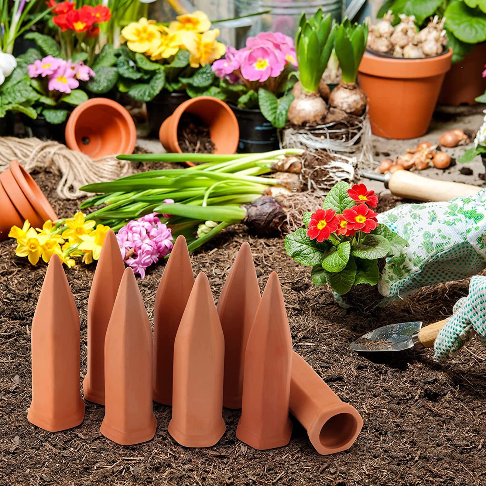 Sistema de Riego Automático Kit, 8 PCS Riego por Goteo Picos, Autorriego De Planta, Dispositivo de Irrigación Automático en Vacaciones, para Regar Plantas en Interiores y Exteriores