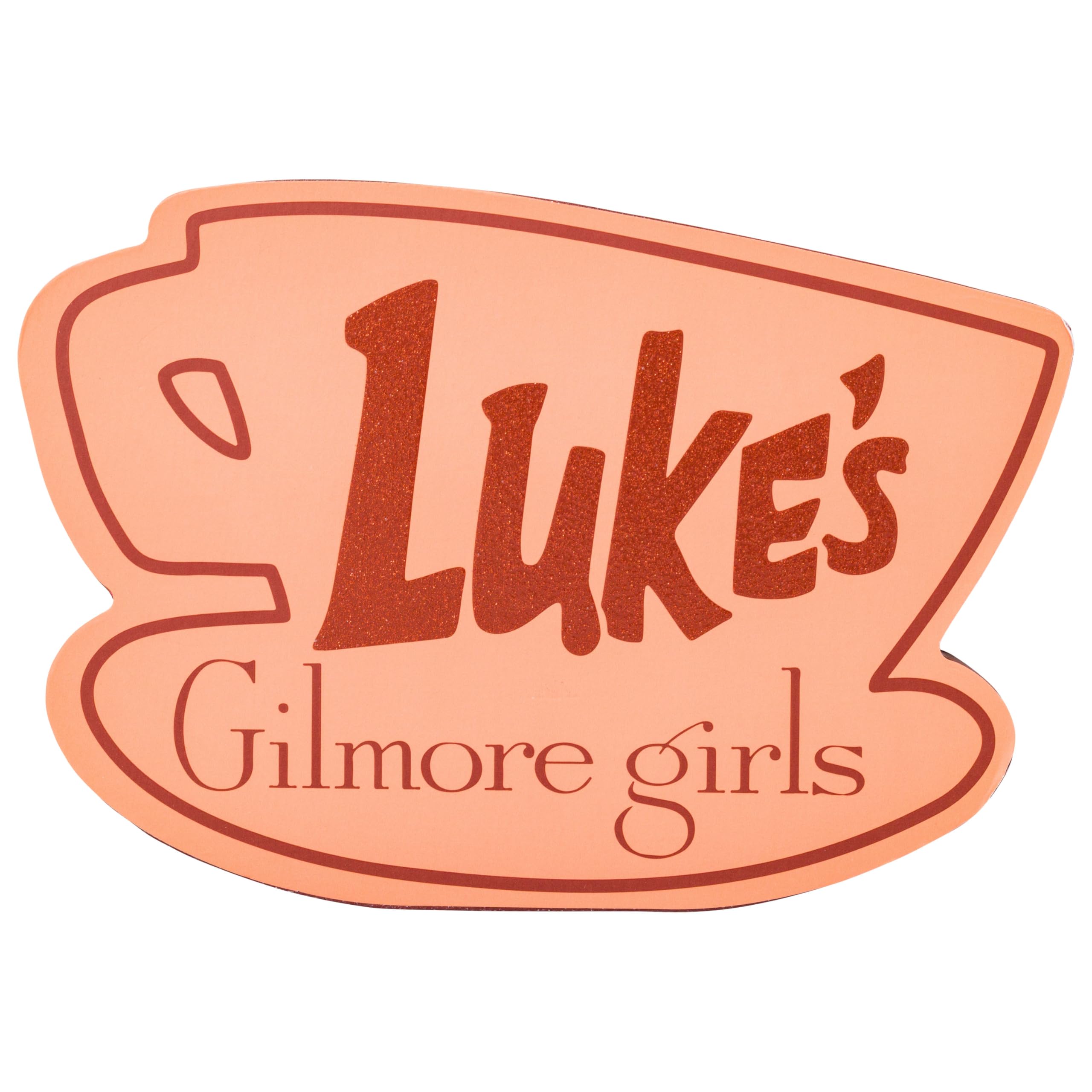 Silver Buffalo Girls Multi Gilmore Luke's Coffee Glitter Large Die Cut Mdf Box Wall Sign