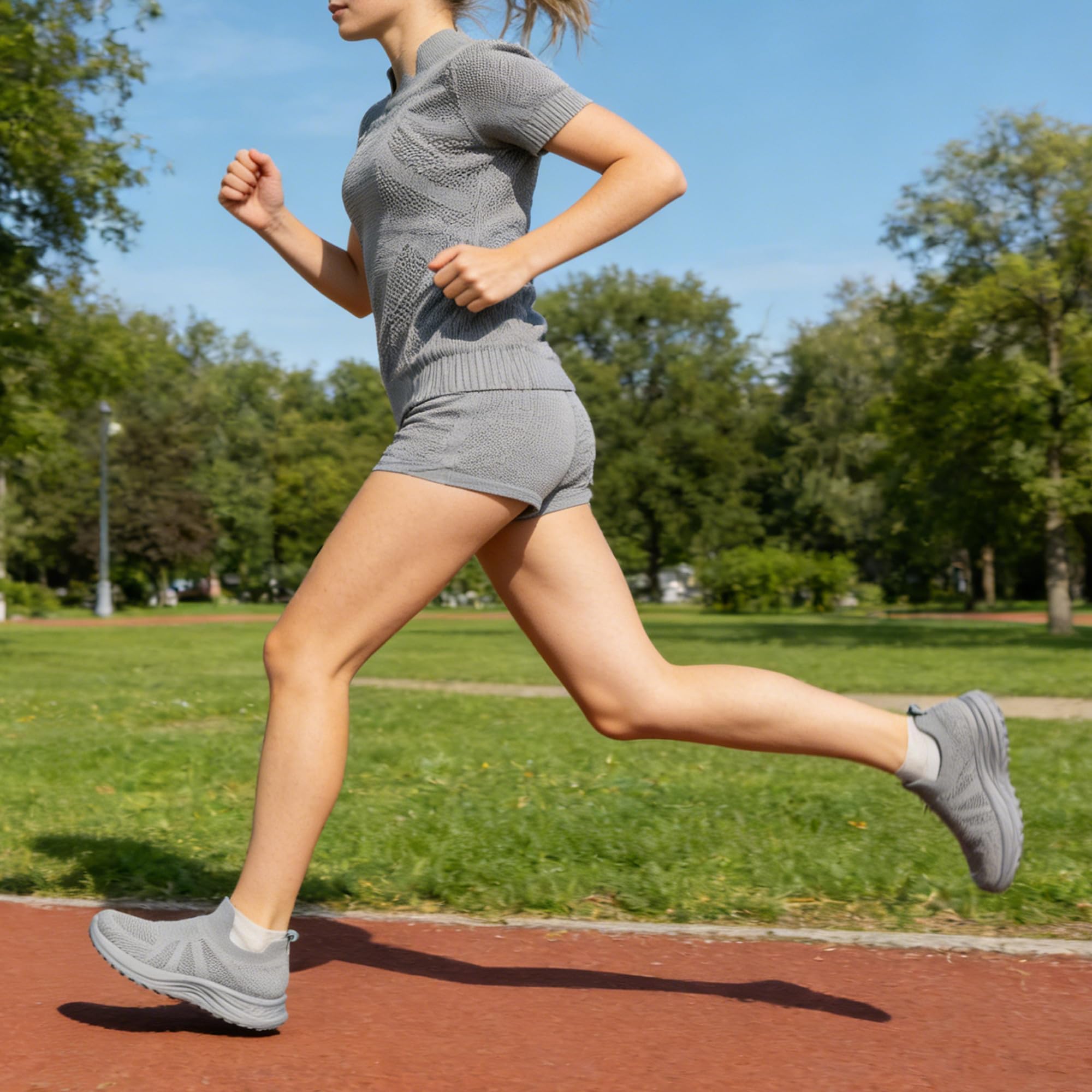 JOMIX Sneakers Donna Slip On Senza Lacci Scarpe da Corsa Leggere Traspiranti Antiscivolo Ammortizzate per Passeggiata Fitness Yoga Palestra Outdoor