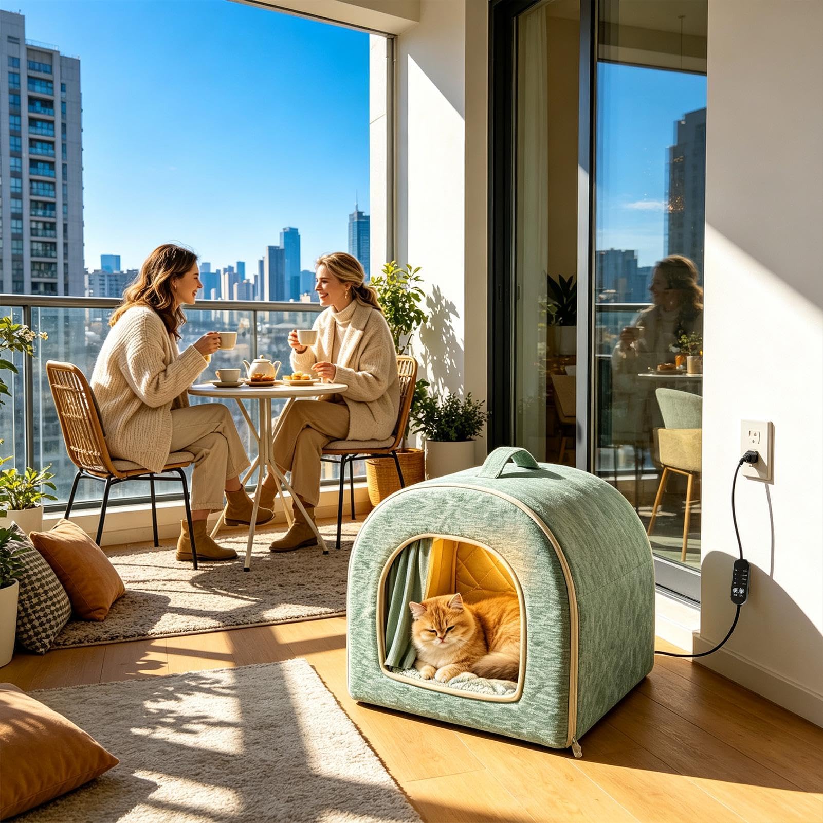 Heated Cat House – regulowana temperatura, zamknięta kot, ciepły szczeniak
