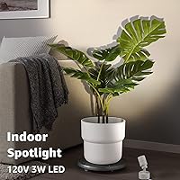 Vista 2 de SUNVIE Paquete de 2 luces LED para interiores, focos de 3 W para uso en interiores con blanco cálido de 3000 K, focos de 120 V para plantas