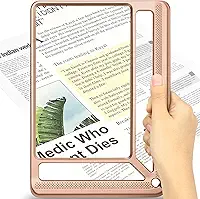 AKKYCVS Lupa de Página Inteira 5X para Leitura, Lupa Retangular Leve Oferece Grande Área de Visualização de Páginas de Livros, Lupa Portátil para Leitura de Letras Pequenas para Idosos, Baixa Visão-Ou