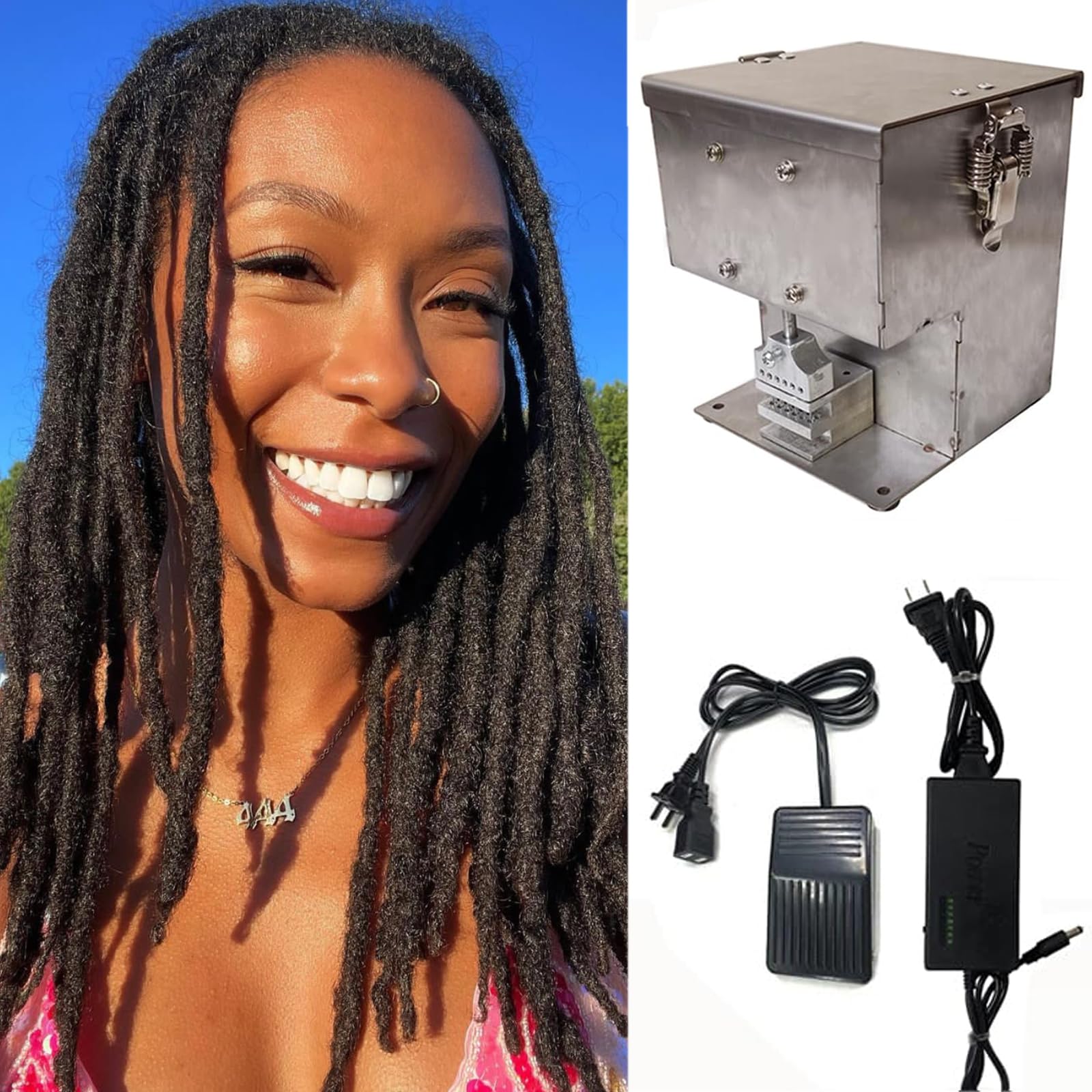 Desktop Dreadlocks Machine Electric Dreadlocks Maker for Locs Upgraded Desktop Loc Machine With 6 Crochet Needles Make and Connect Dreadlocks More Faster and Great