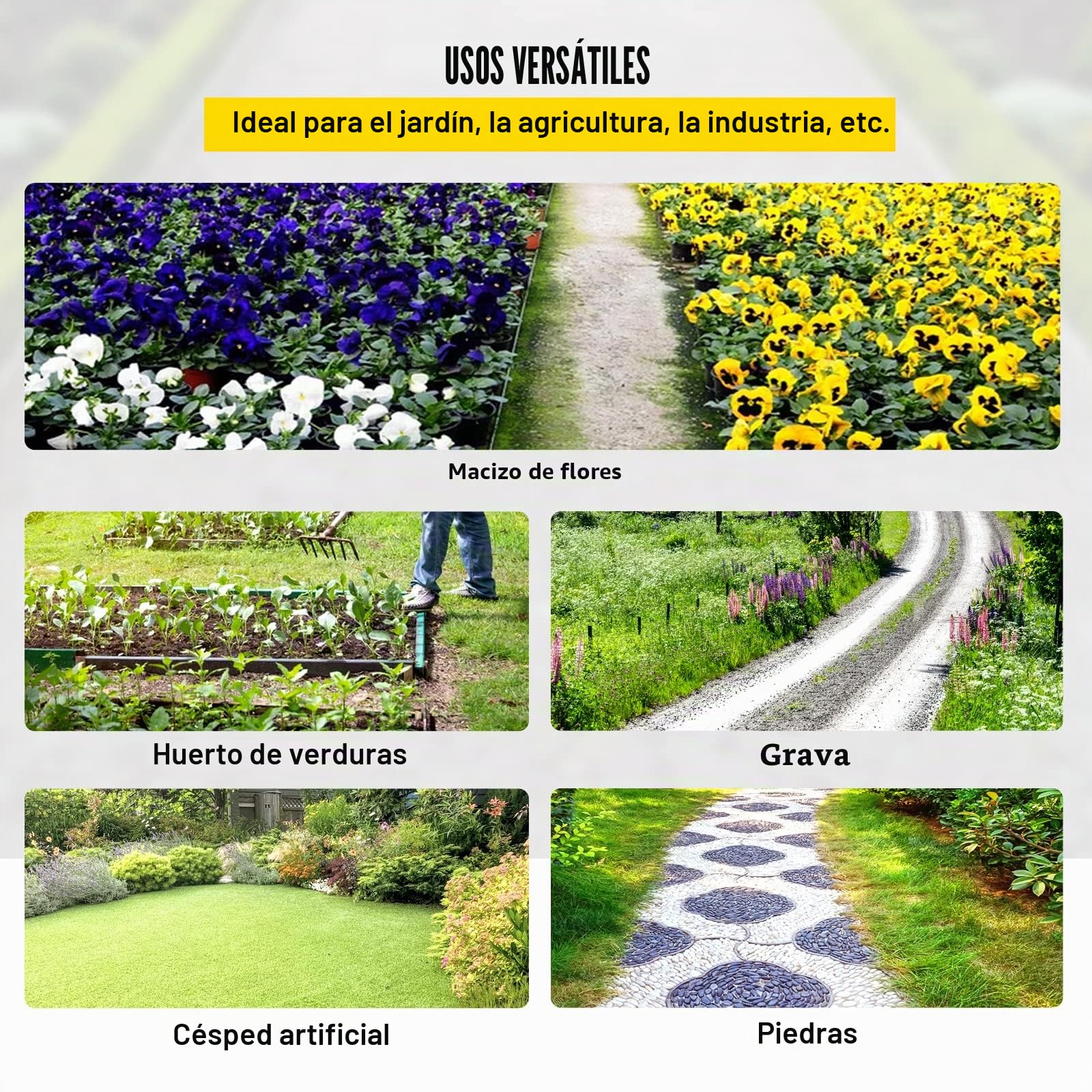 VEVOR Tela de Acolchado 91,4 x 2 m Tela de Control de Malezas Geotextil Jardín Lona PP Alta Permeabilidad Densidad Subyacente Textil para Cubierta del Suelo Jardinería Agricultura Huerto, Negro