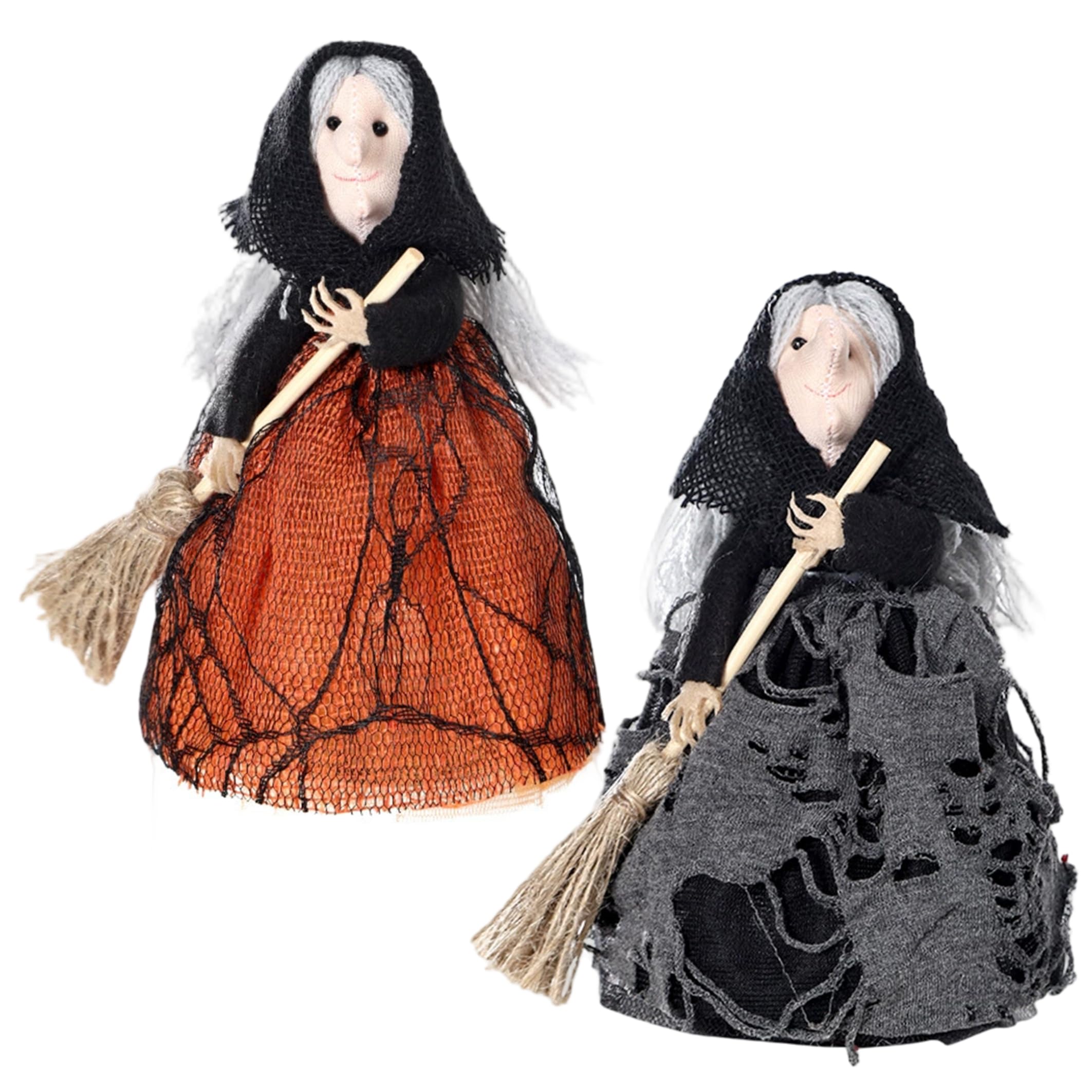 2pcs Halloween Tree Topper Witch-broom Tree Topper
