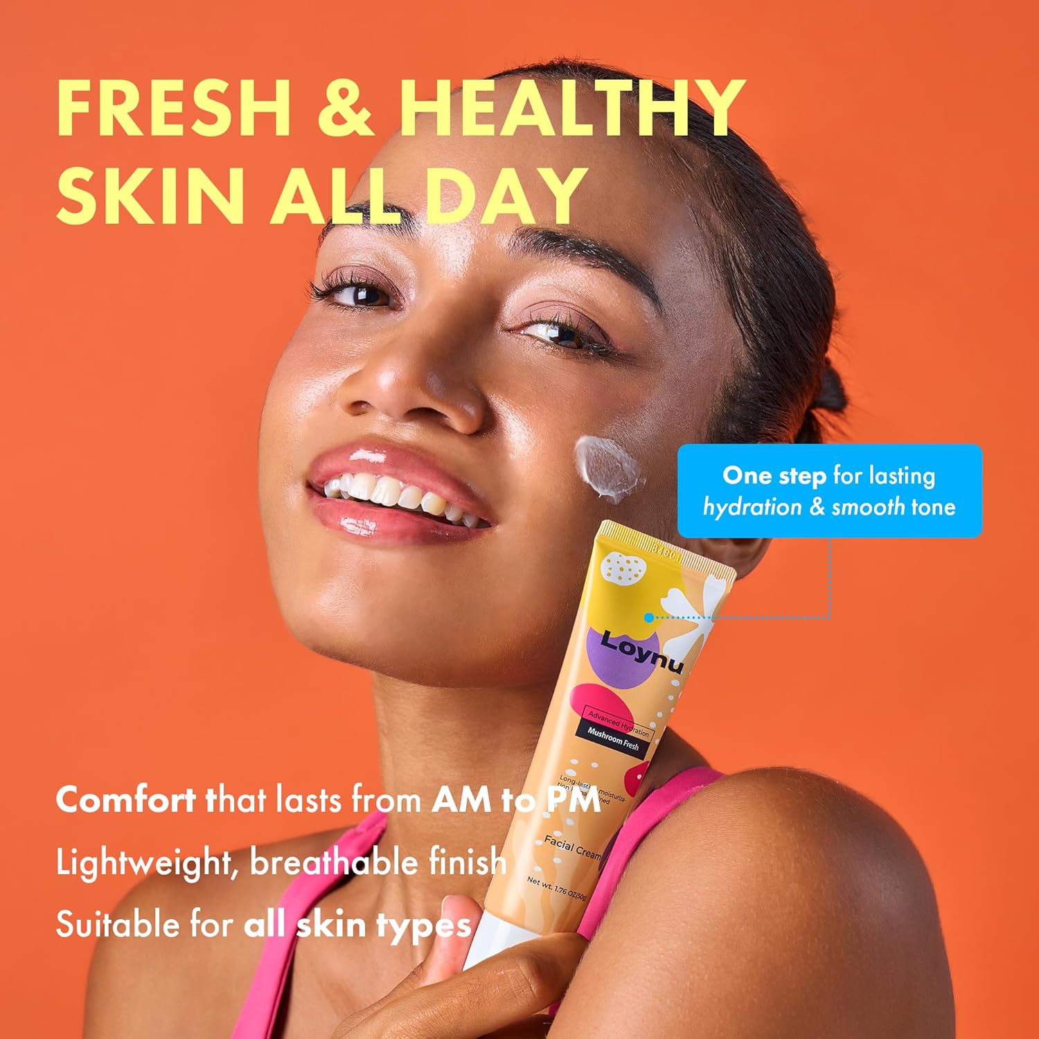 Korean Face Moisturizer for Dry & Sensitive Skin | Rich, Deeply Moisturizing Formula with Mushroom Extract | Hydrating Facial Cream | Non-Irritating, 1.76 Oz - Image 2