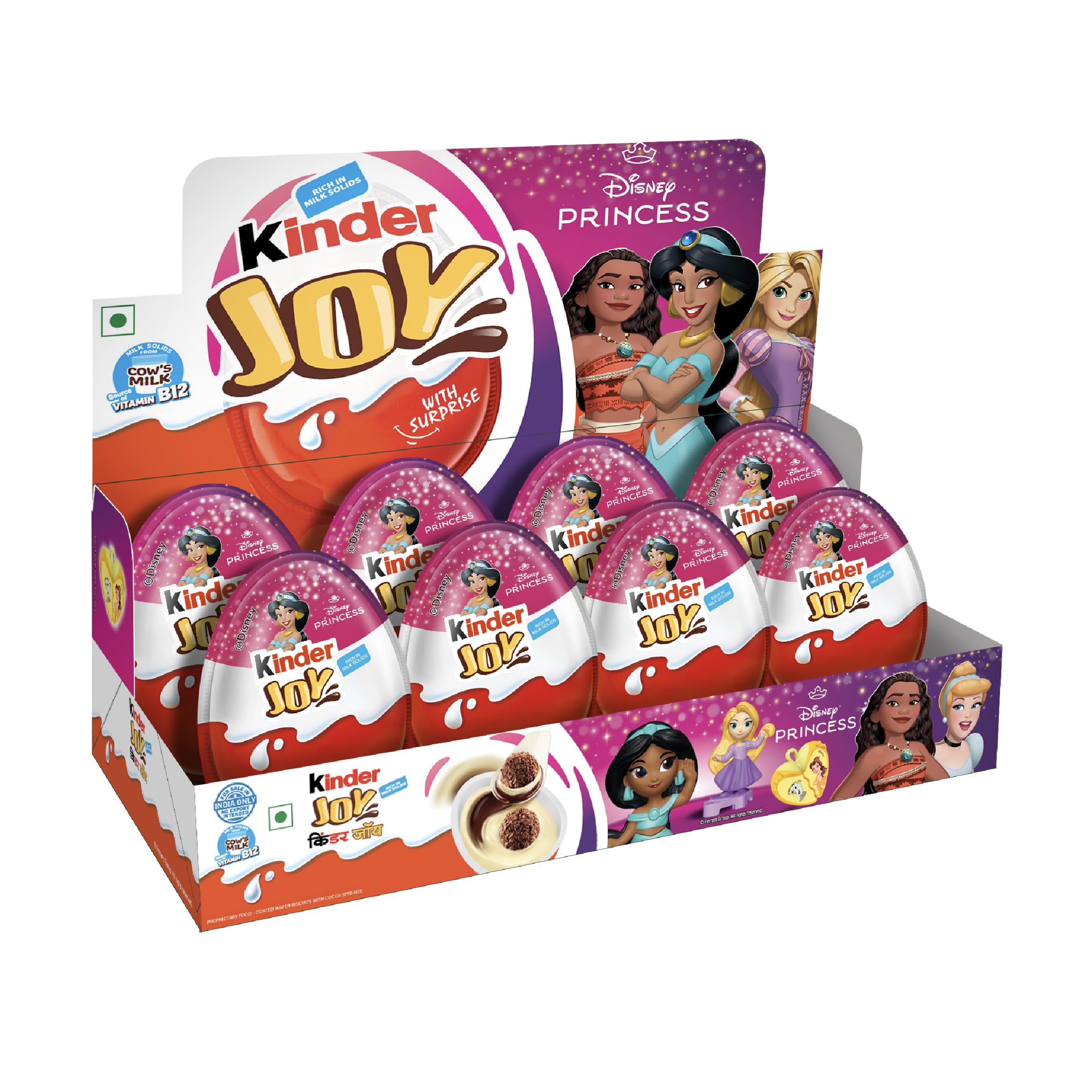 Kinder Joy Chocolate Snack with Surprise, Pink, 20g X 8N =160 g
