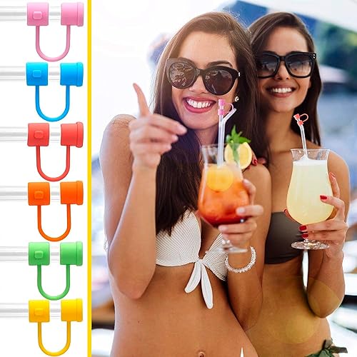 Miniatura 5 de Stanley - 12 fundas reutilizables de silicona para puntas de popote de 0.354 a 0.315 pulgadas, tapas de puntas de pajita, tapa de pajita, tapas de