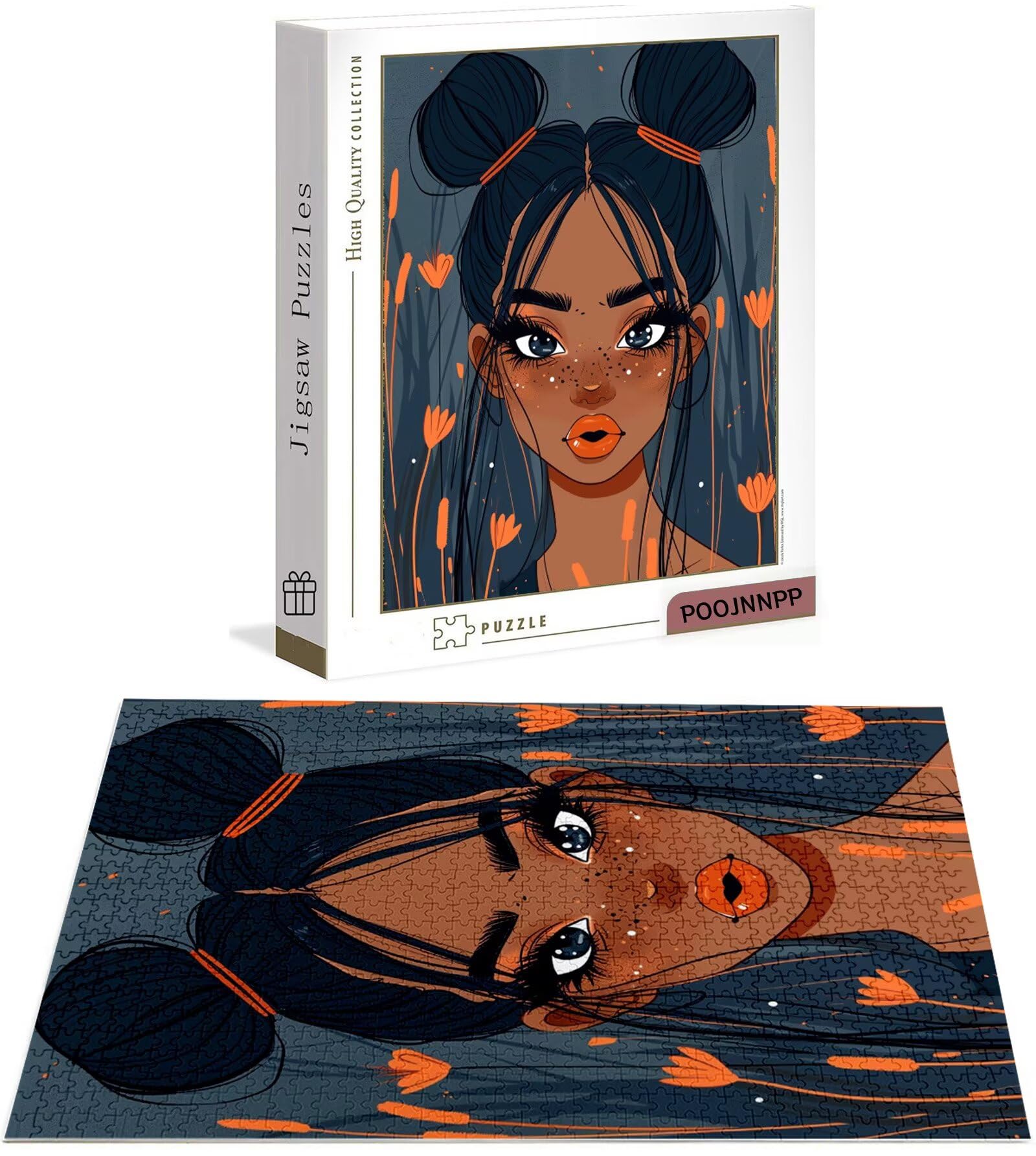 Puzzle 2000 Pezzi per Adulti, Puzzle Ragazza in Legno per Adulti, Puzzles Fiore Impegnativi, Giochi Educativo per Famiglie, Rompecapo con Scatola per Decorazioni Casa, Donna Regalo di Natale B-8231