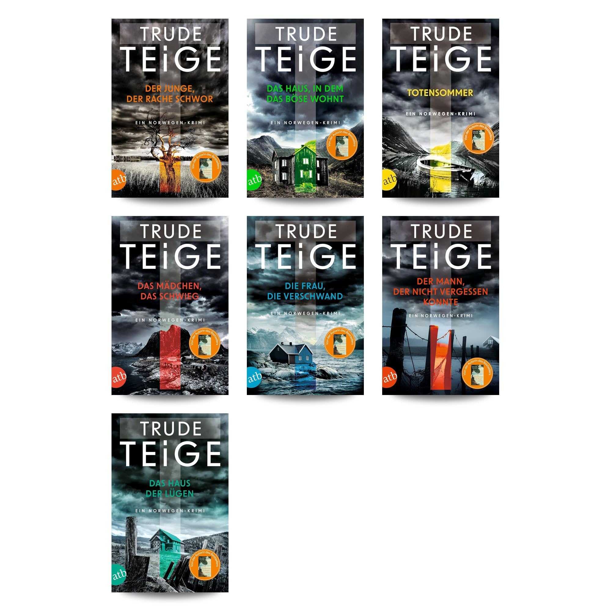 Trude Teige - Buchset: Kajsa Coren Krimis - Der Junge, der Rache schwor, Das Haus, in dem das Böse wohnt, Totensommer, u.W. - Skandinavische Thriller & Norwegen-Krimis mit einem exklusiven Lesezeichen