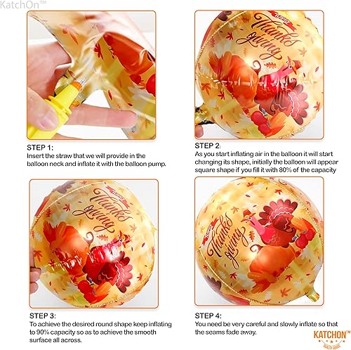 Miniatura 8 de KatchOn, Globos de pavo de Acción de Gracias, grandes de 22 pulgadas, paquete de 6, pancarta de Feliz Acción de Gracias, extra grande, 120 x 20