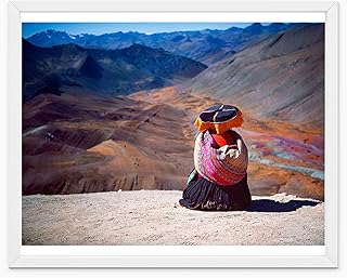 Colorful Peruvian Rainbow Mountain Wall Art Decor, Original Photo Art Wall Decor, Vibrant Landscape Photography Wall Art Print As Poster or Canvas in Various Sizes to Fit Any Wall