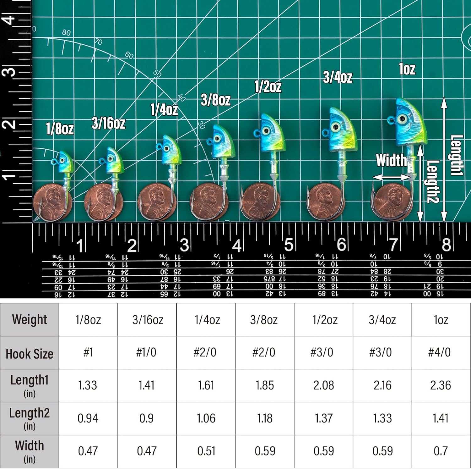 Dr.Fish 10 Pack Swimbait Jig Heads, Saltwater Fishing Jig Heads Minnow Style 3D Eyes Lead Weighted Hooks for Bass Walleye Flounder Striper Halibut Pompano Fishing