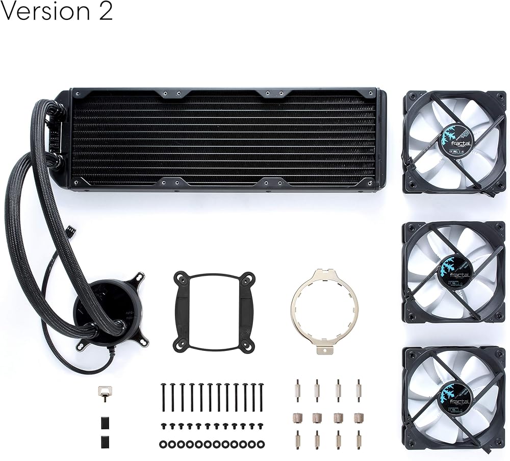 Fractal Design Celsius S36-360 mm Radiator - Silent Liquid CPU Cooler - PWM - Intelligent Controls - 3X Dynamic X2 PWM GP-12 120mm Silent Fans Included thumbnail 4