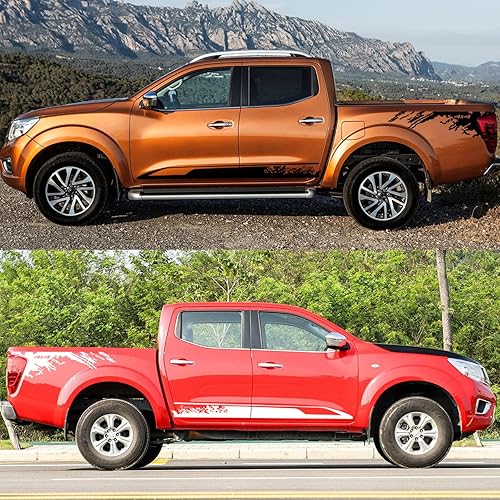 Miniatura 6 de para Nissan Navara NP300, etiqueta engomada del vinilo del cuerpo de las rayas de la falda lateral de la puerta del coche