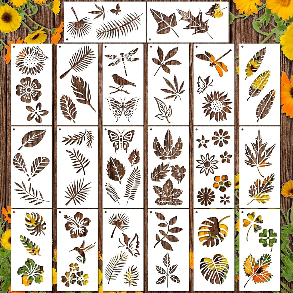 9 Pochoirs Peinture Oiseaux Arbres | Réutilisables Pour Murale, Bois, DIY