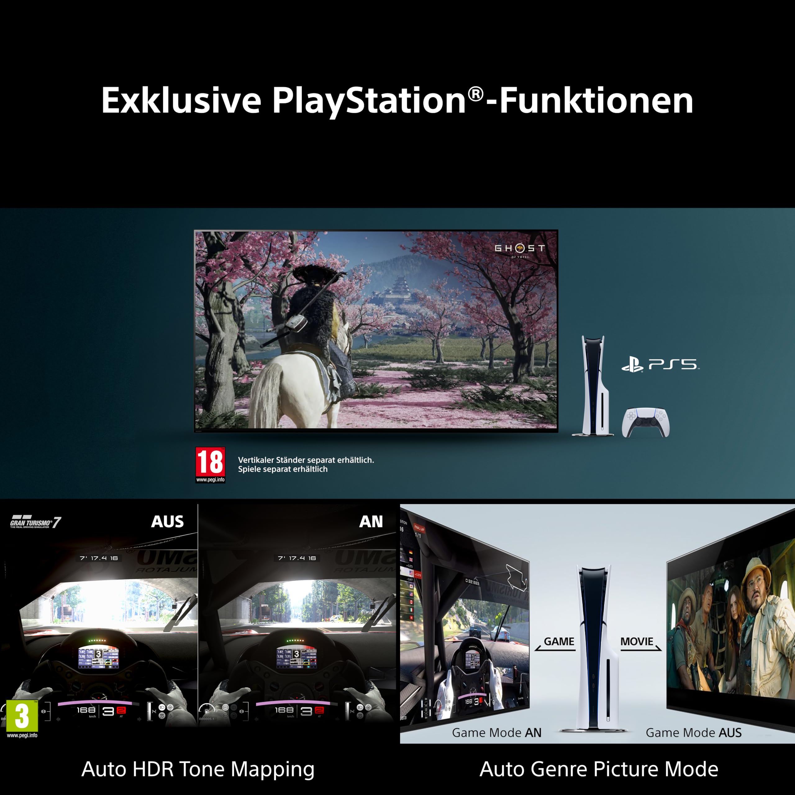 Sony BRAVIA 2 II 43 Zoll Fernseher, 4K Smart TV (Google TV), X1 Prozessor, 4K-Upscaling, Fernseher mit Dolby Atmos und DTS:X, PS5-Kompatibilität, 43S20M2, Modell 2026