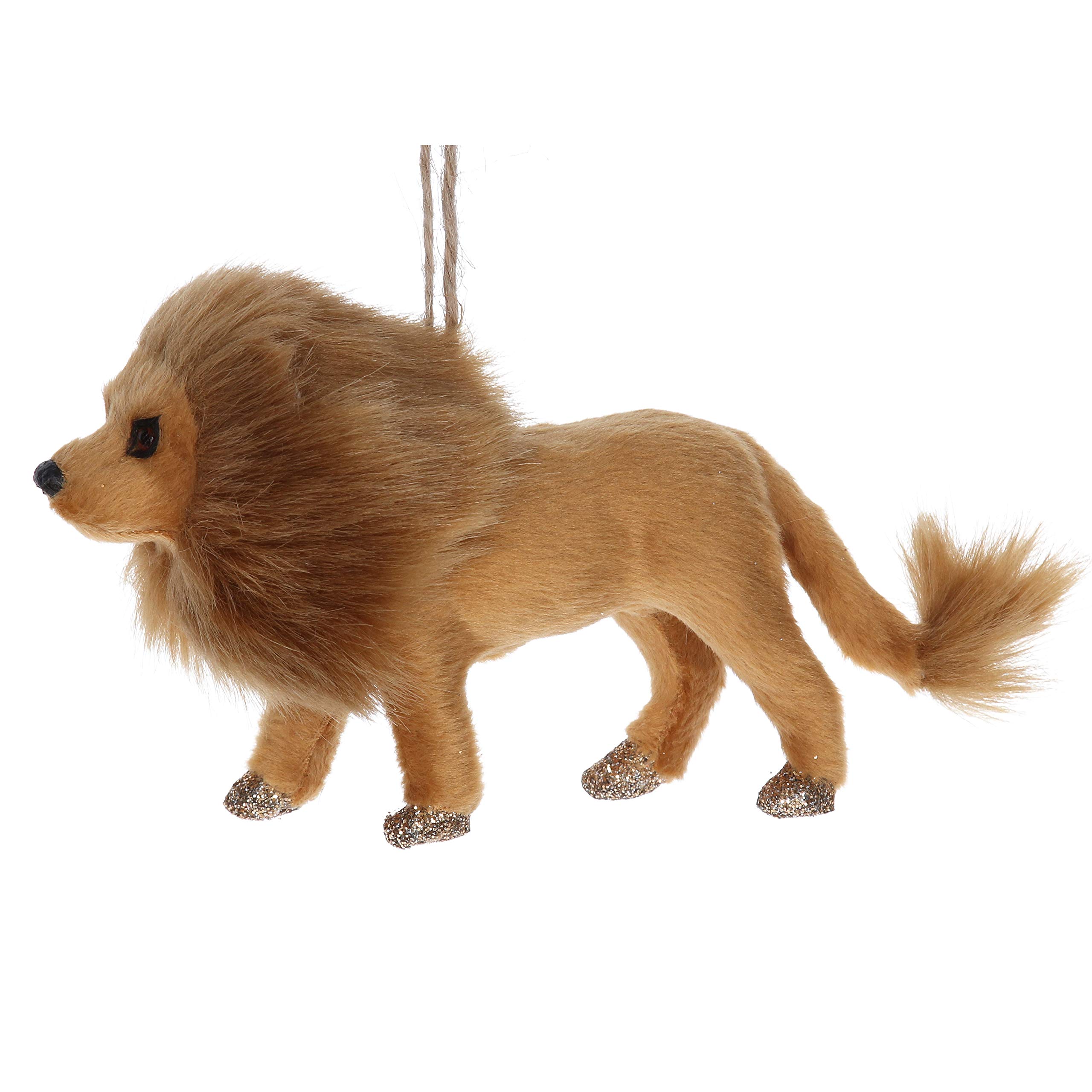 Gisela Graham Safari Animals Faux Fur Decoration Various Animals (Lion 15cm)