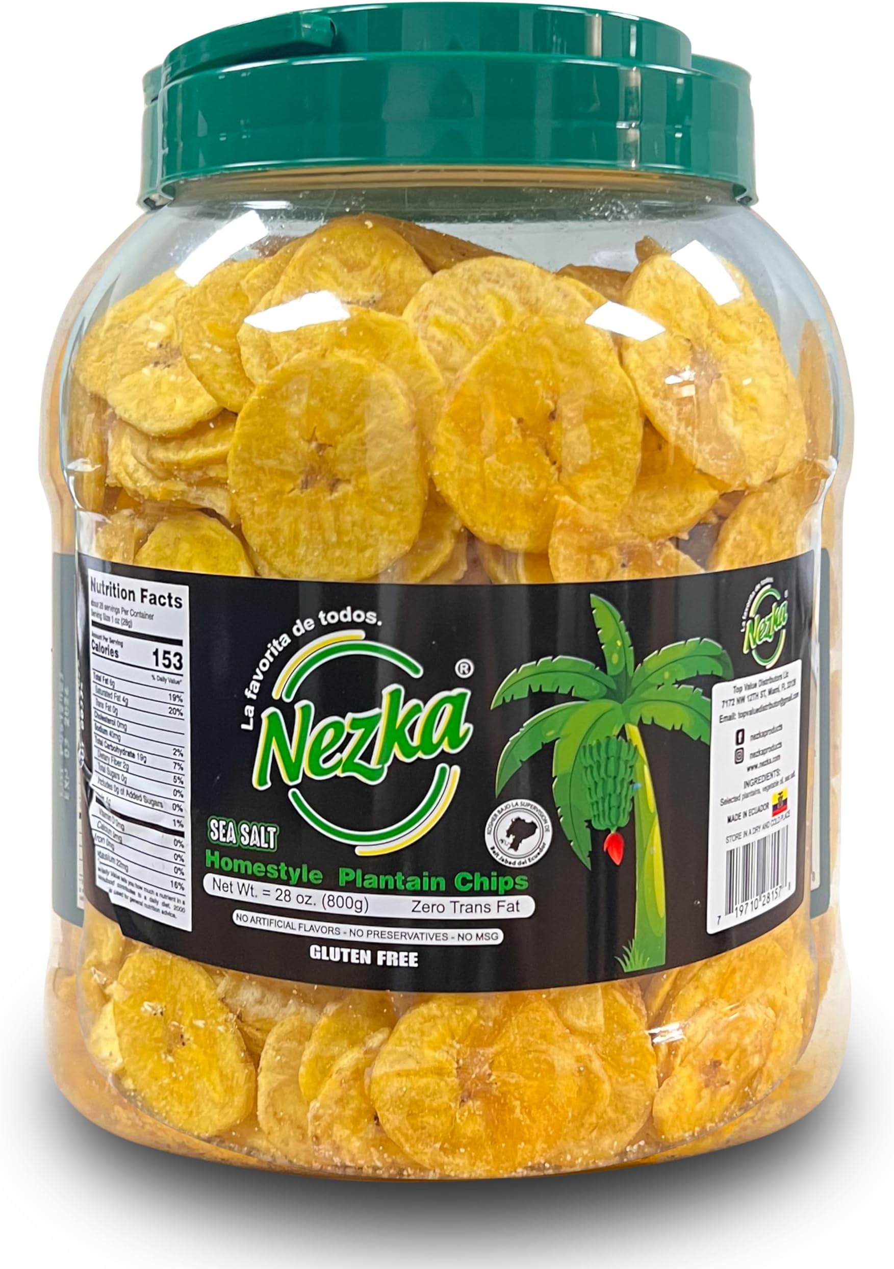 Lightly Salted Plantain Chips - Delicious Crunchy Snacks and Side Dish - Gluten Free, Vegan, Non-GMO - 28 Oz