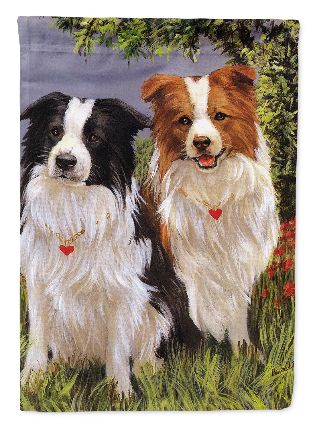 Caroline's Treasures SS4239CHF Collie liscia bandiera tela