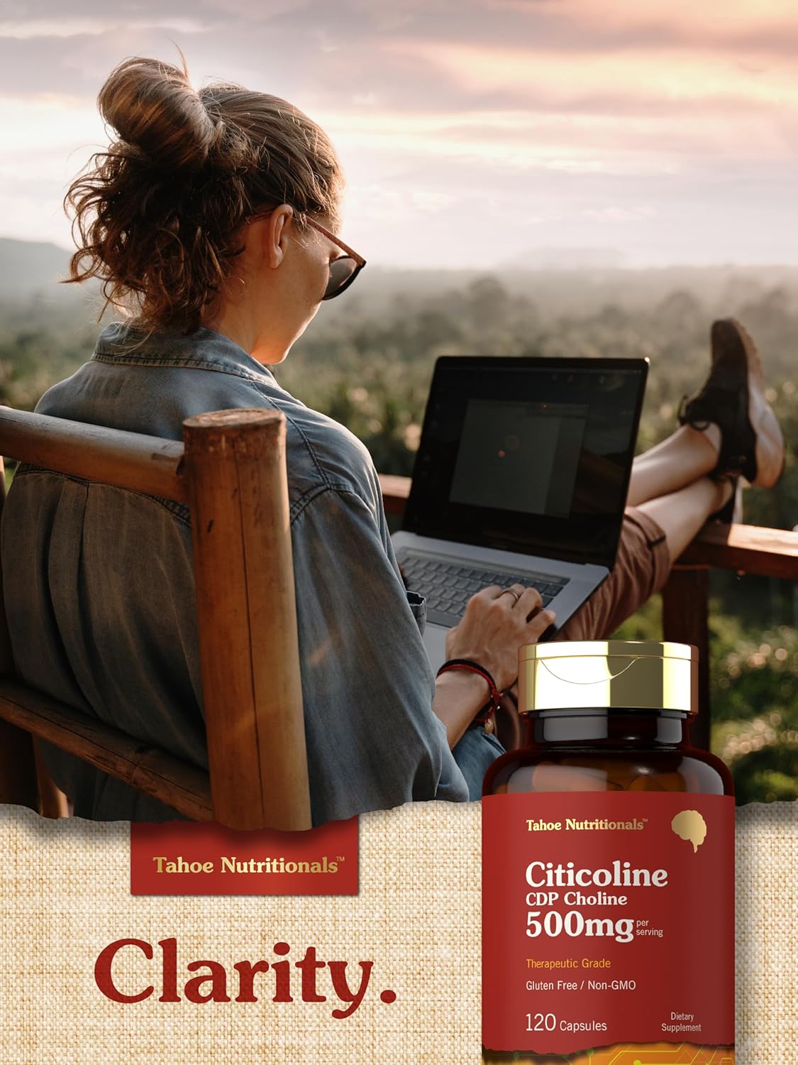 Tahoe Nutritionals Citicoline Supplement | 500mg | 120 Capsules | CDP Choline | Therapeutic Grade |Non-GMO and Gluten Free - Image 7