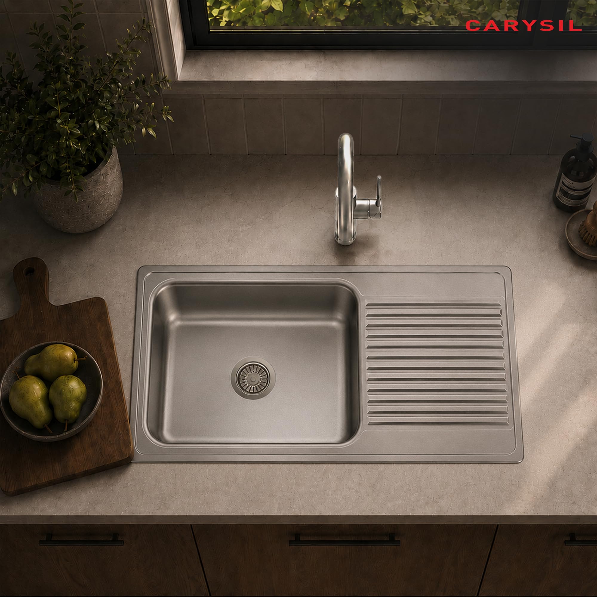 Carysil VSG Pro Stainless Steel Sink - Deep Bowl, FREE SHIPPING -1
