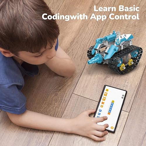 Miniatura 3 de Kit de construcción de robot con aplicacióncontrol remoto, regalos STEM para niños de 8 a 16 años, juguetes robóticos de codificación técnica para
