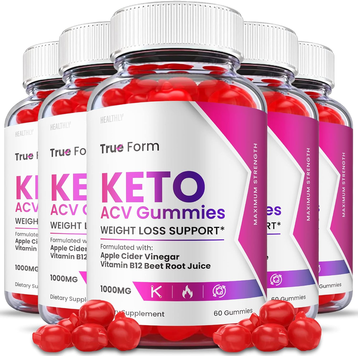 (5 Pack) True Form Keto Gummies Official Formula, Vegan True Form Keto ACV