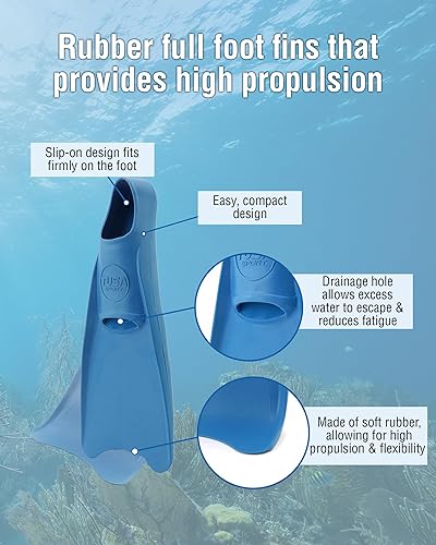 Miniatura 2 de TUSA Aleta de snorkel de goma de pie completo deportivo