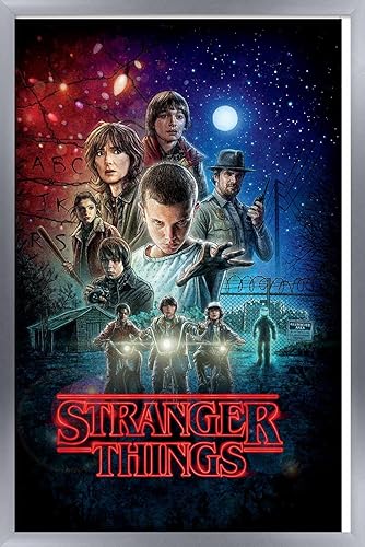 Miniatura 1 de Trends International Netflix Stranger Things - Póster de pared de una hoja, 22.375 x 34 pulgadas, versión enmarcada plateada