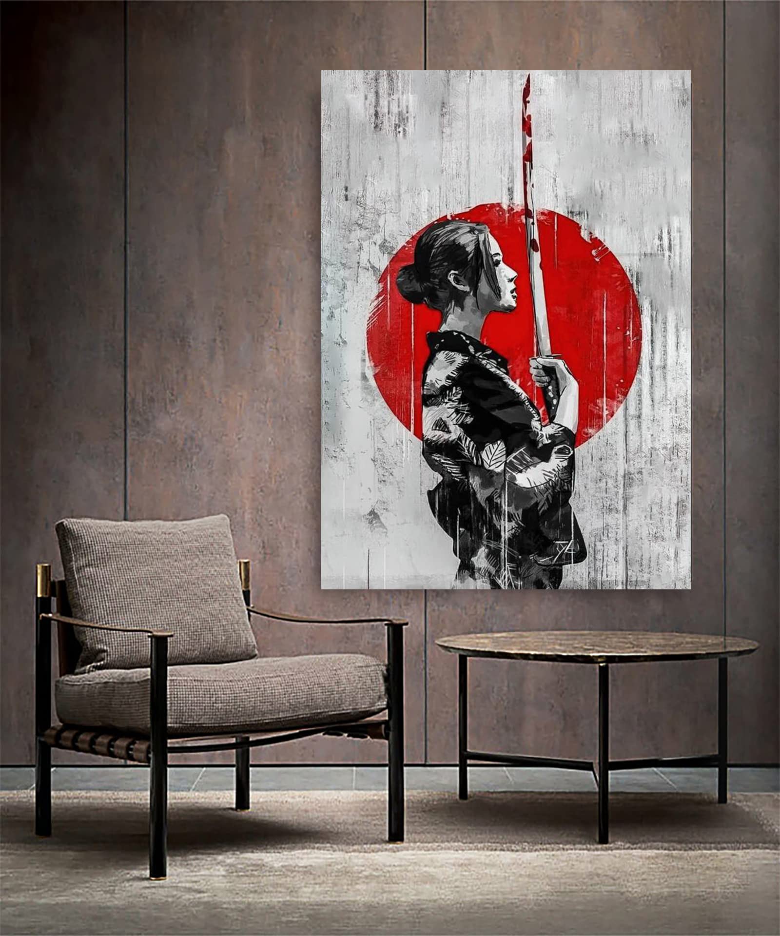 LYBOHO Japanisch Frau Poster Bilder Leinwand Wandkunst Leinwandbilder Kunstdrucke Wohnzimmer Wanddeko (Rahmenlos) (3PCS-60x90cm)