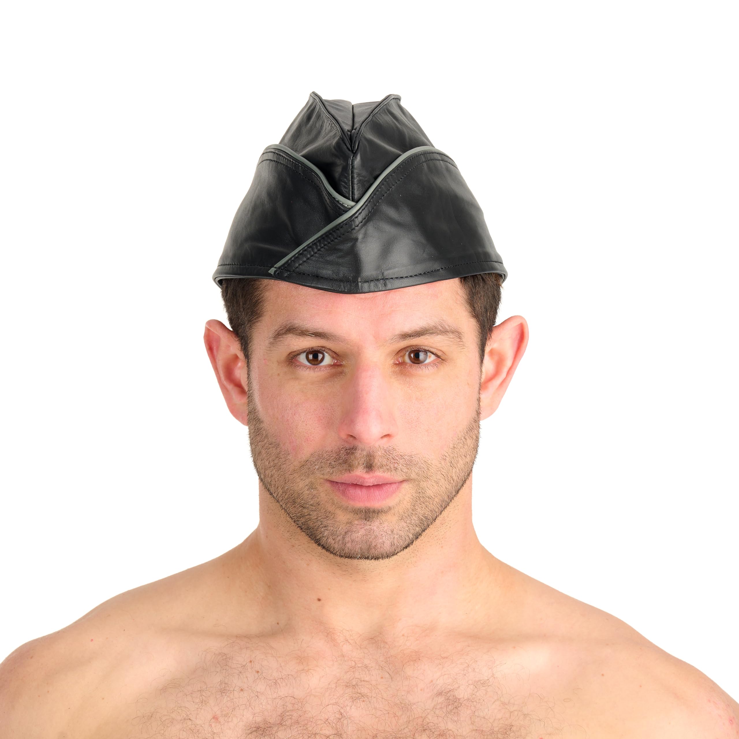 Prowler RED Triangle Cap Grey 57cm Red Range of Leather