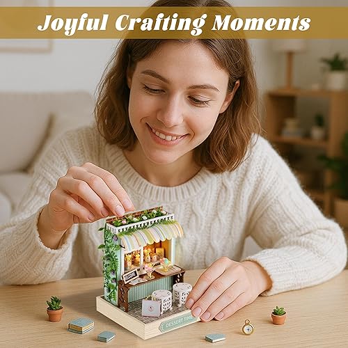 Miniatura 46 de Flever Kit de casa de muñecas en miniatura, habitación creativa con muebles para regalo romántico de San Valentín (tienda de fideos Sakura)