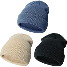 YMYDYFC Baby Beanie 3Pack Toddler Beanie Infant Knit Hat Baby Winter Hats for Boy Girl Winter Clothes Warm Knit Cap 0-6Years