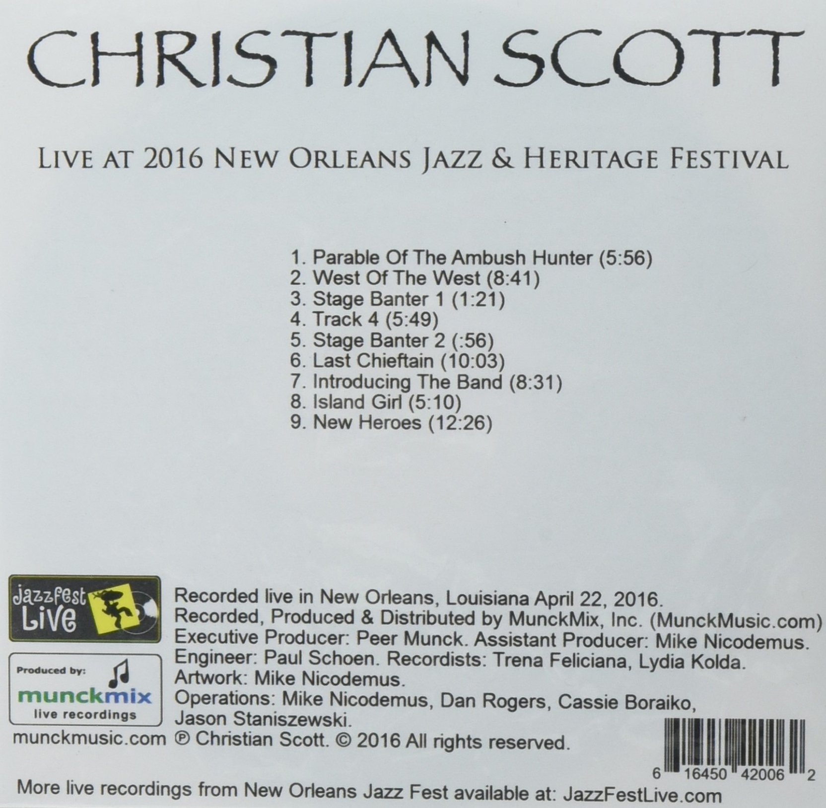 Christian Scott Live at JazzFest 2016