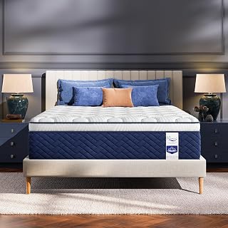 Extra Firm King Mattress 14 Inch - Hotel Collection Hybrid Mattress with 5-Zone Support, Luxury Sleep Comfort, Extra Back & Hip Support, Fiberglass-Free, CertiPUR-US Certified, 365-Night Trial - Amazon product rated Grade A