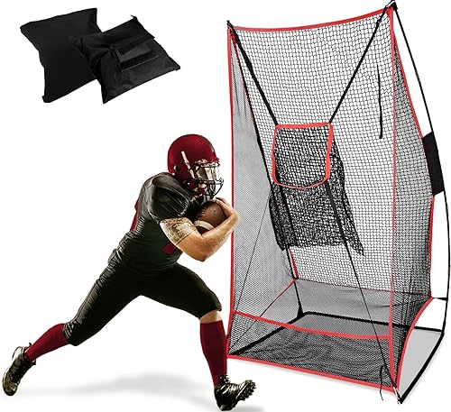 Football Kicking Net for Field Goals & Quarterback Training Durable Polyester Net Portable Practice Backyard High School and Team Drills