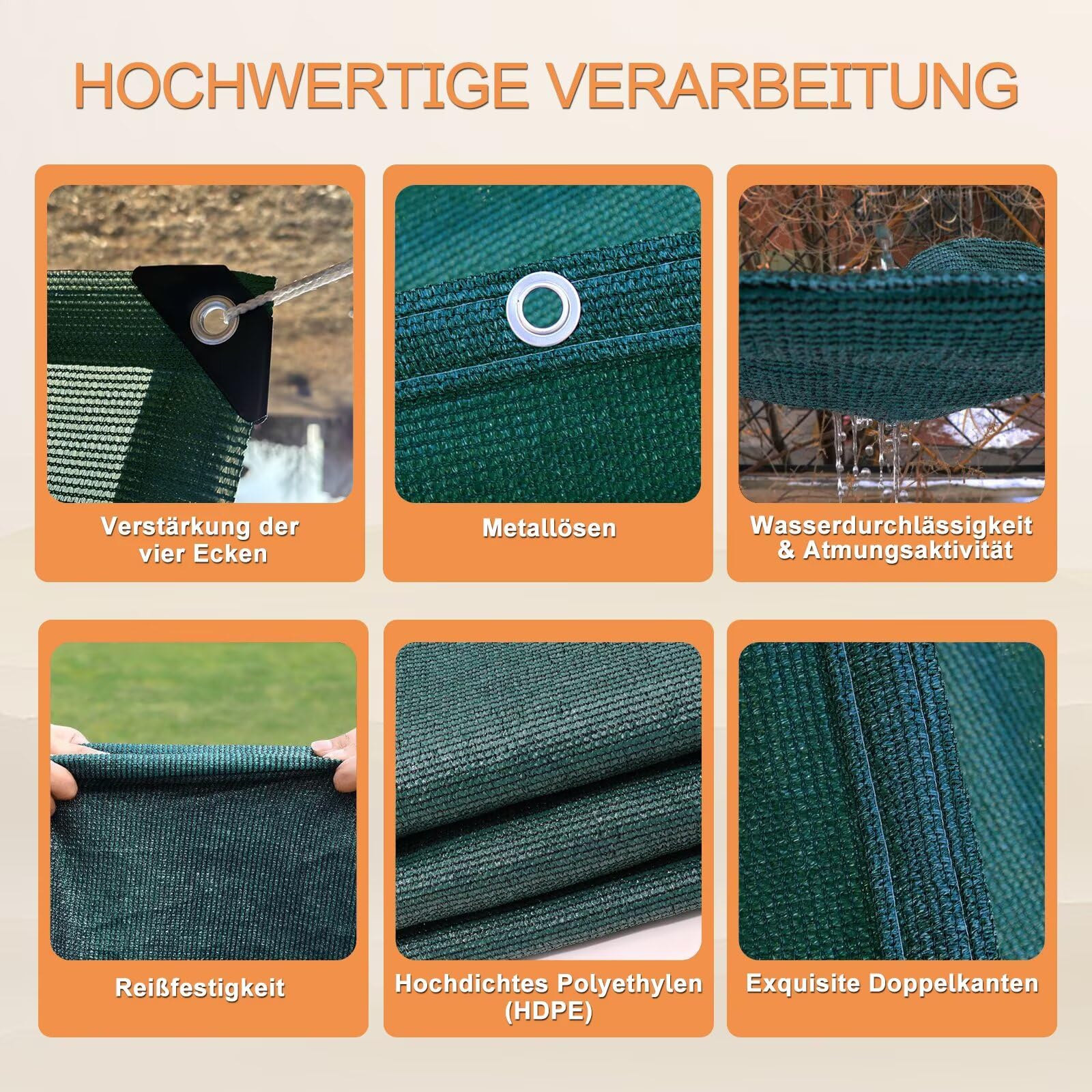 Schattierungsnetz 180x360cm, Sonnenschutz Camping Atmungsaktives Kleine Markise mit Befestigungsseile für Gewächshäuser, Kleintierhalter - Dunkelgrün